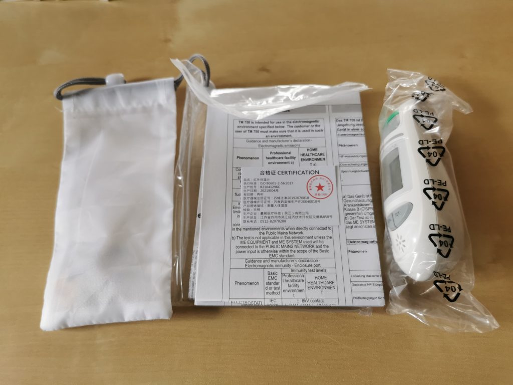 Medisana TM750 Fieberthermometer Lieferumfang
