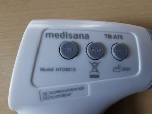 Medisana TMA79 Fieberthermometer Bedienknöpfe