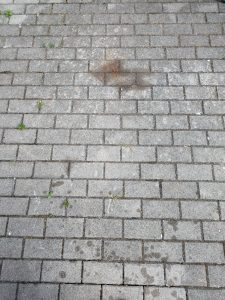 Nilfisk E 145.4-9 X-TRA PAD Hochdruckreiniger Gehweg vor der Reinigung