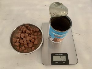 Our Essentials by Amazon mit Rind in Sauce Katzenfutter Gewicht Dose ohne Inhalt