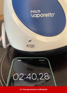 POLTI FIRST PGEU0011 Handdampfreiniger Aufheizzeit