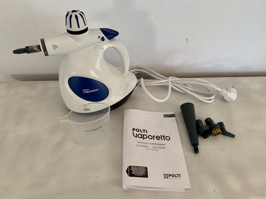 POLTI FIRST PGEU0011 Handdampfreiniger ausgepackt mit Zubehör