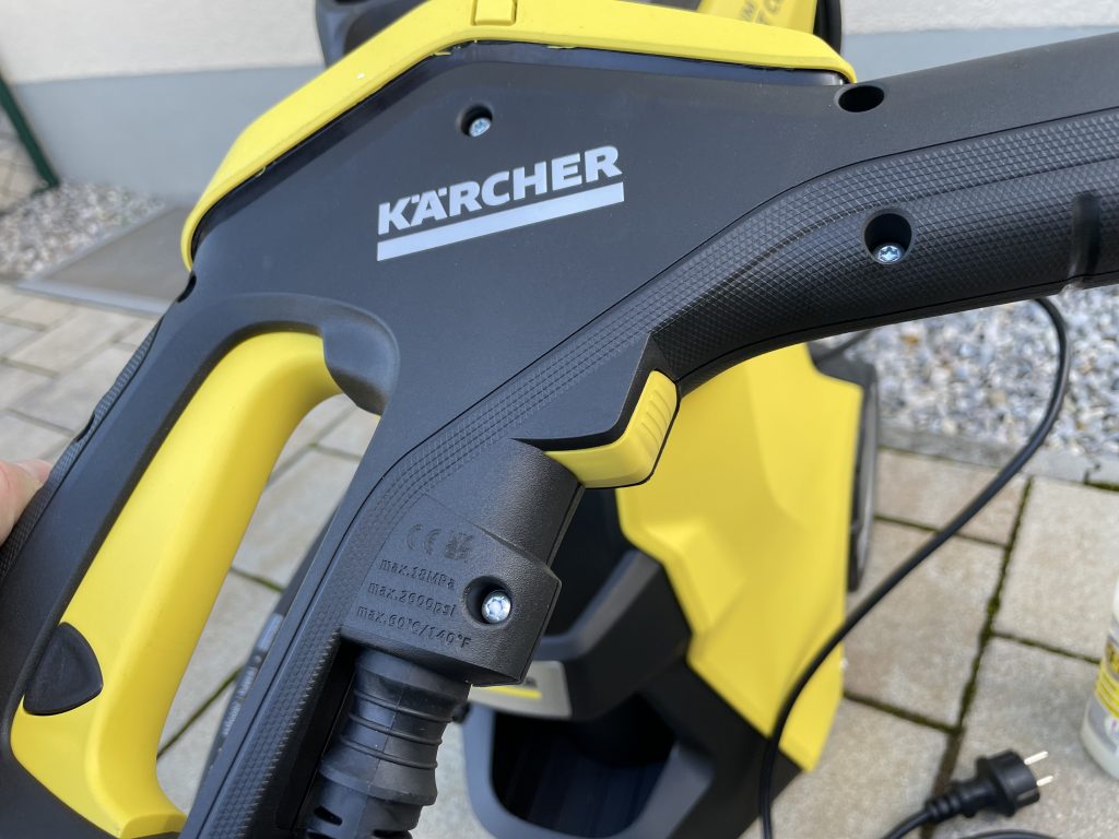Reinigungspistole des Kärcher K7 Hochdruckreinigers von der Seite