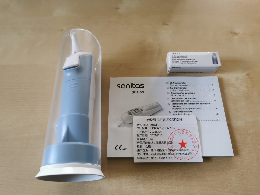Sanitas SFT53 Fieberthermometer Lieferumfang