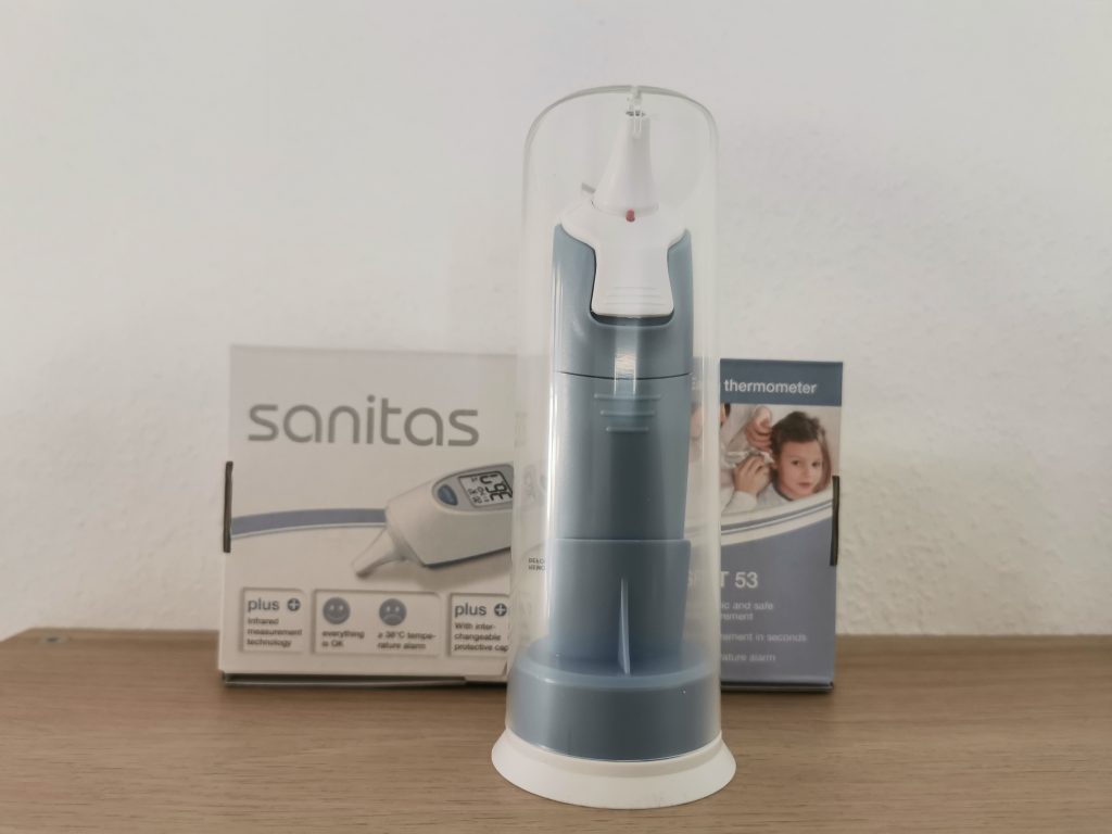 Sanitas SFT53 Fieberthermometer Ständer mit Abdeckung
