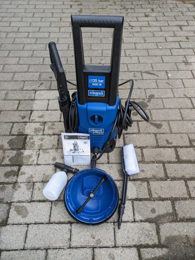 Scheppach HCE 1650 Hochdruckreiniger zusammengebaut
