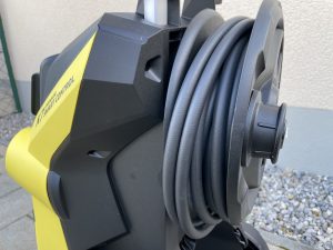 Schlauchtrommel des Kärcher K7 Hochdruckreinigers von der Seite