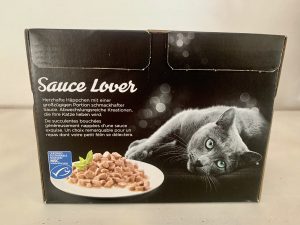 Sheba Sauce Lover Katzenfutter in Verpackung von hinten
