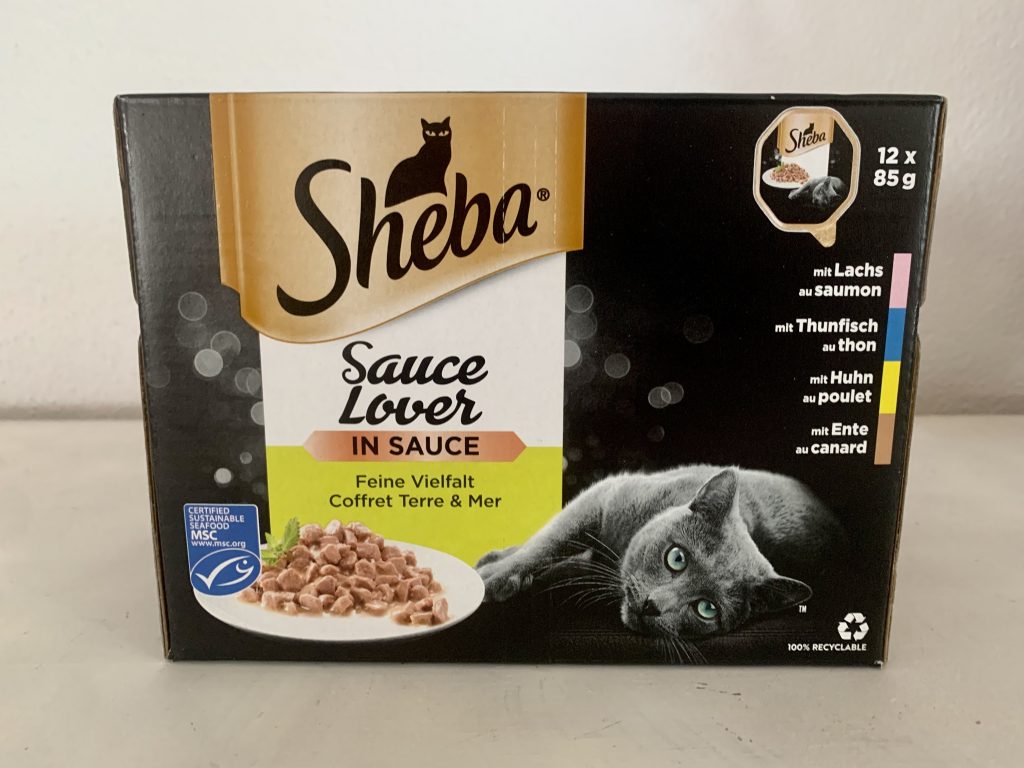 Sheba Sauce Lover Katzenfutter in Verpackung von vorne
