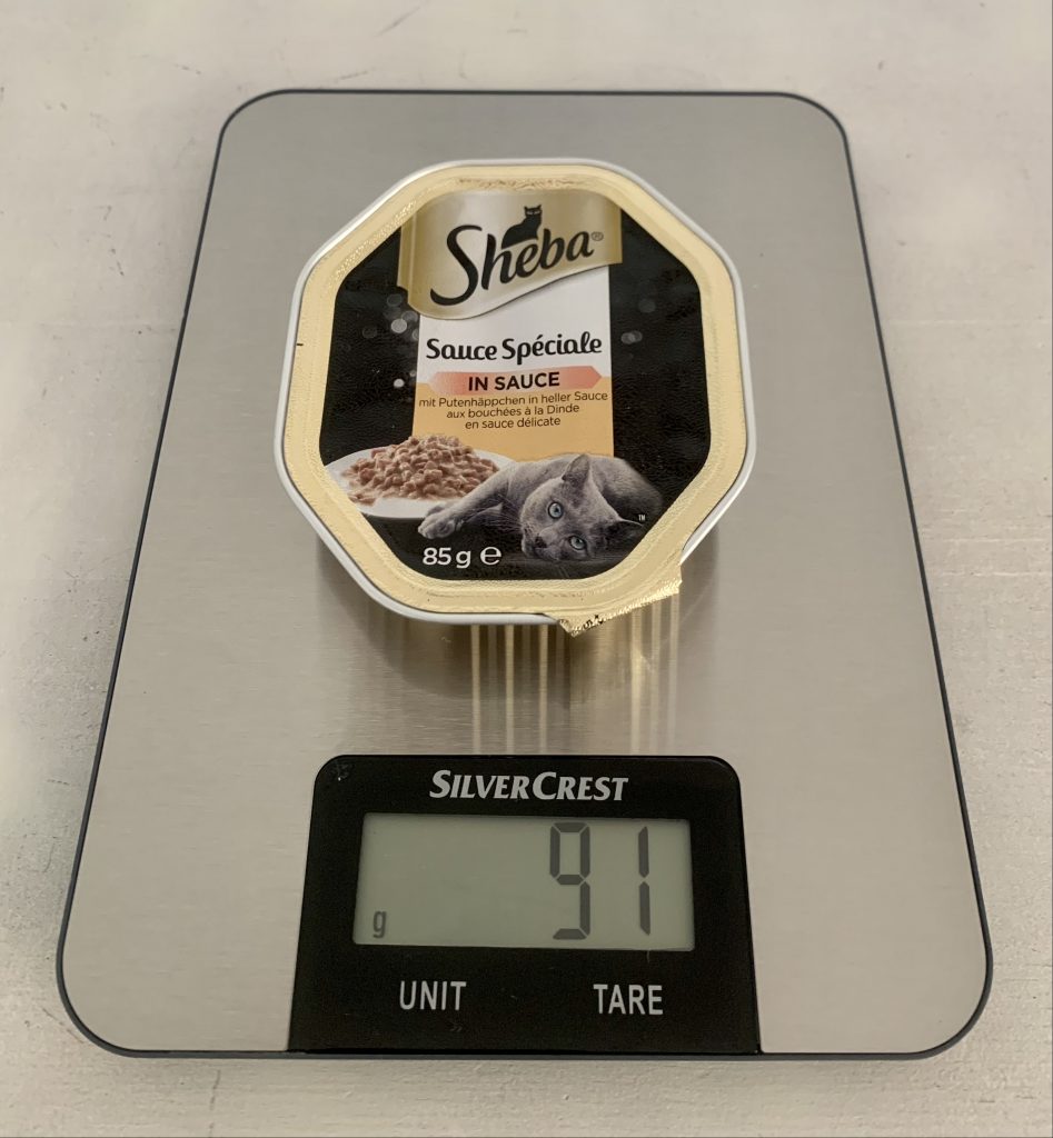 Sheba Sauce Spéciale Putenhäppchen in heller Sauce Katzenfutter Gewicht Verpackung mit Inhalt
