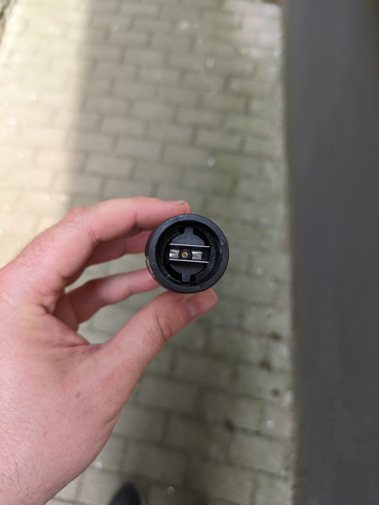 Stufenlos einstellbare Düse des Black + Decker BXPW 1600PE Hochdruckreinigers Nahansicht