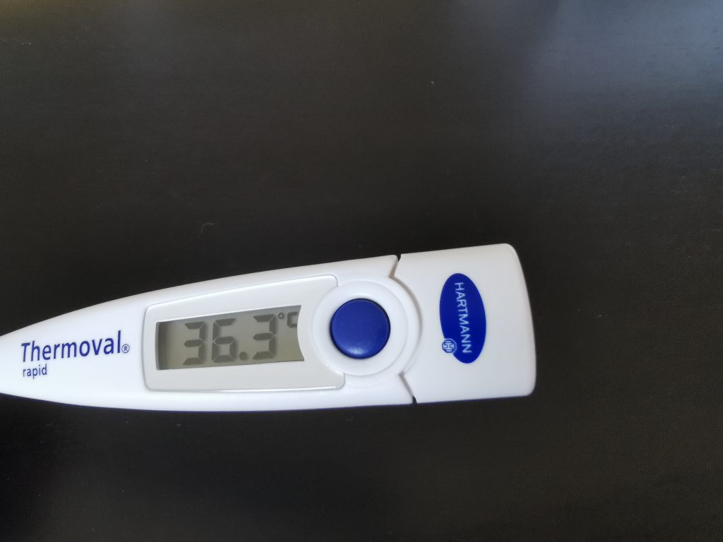 Thermoval rapid Fieberthermometer Messung 1