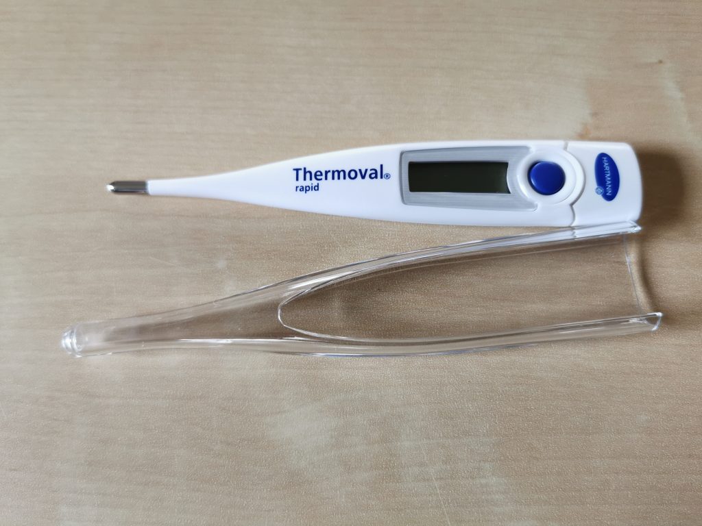 Thermoval rapid Fieberthermometer mit Schutzhülle