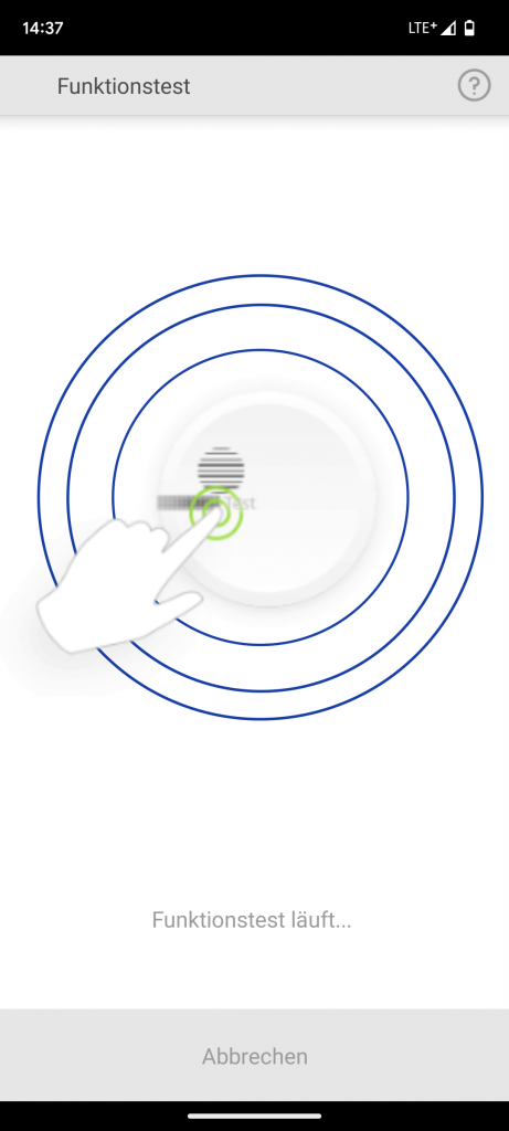 Verbindungsfunktion der App des Hekatron Genius Plus X Rauchmelders
