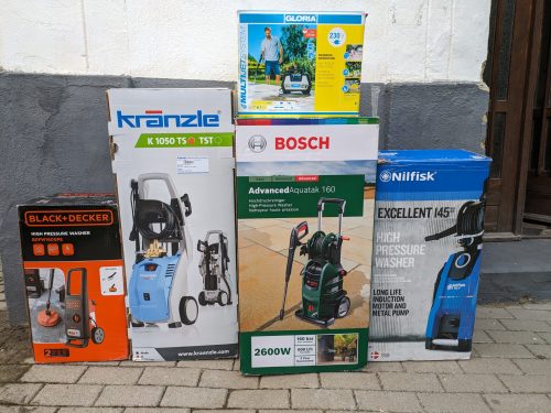 Verschiedene Hochdruckreiniger-Verpackungen