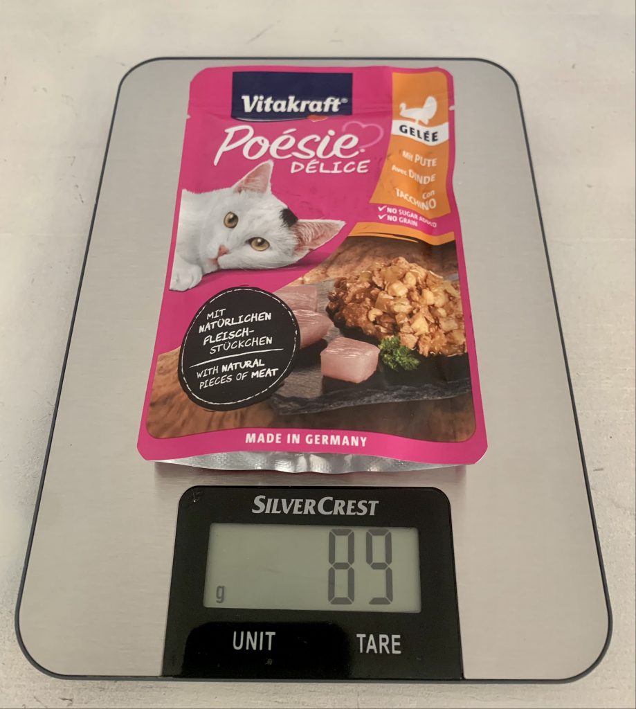 Vitakraft Poésie Délice Meat Selection mit Pute Katzenfutter Gewicht Verpackung mit Inhalt