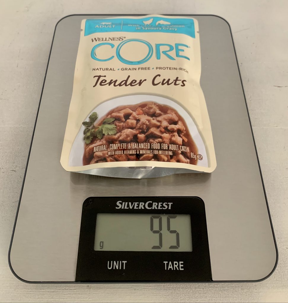 Wellness CORE Tender Cuts Chicken Selection Multipack Katzenfutter Gewicht Beutel mit Inhalt Huhn und Lachs