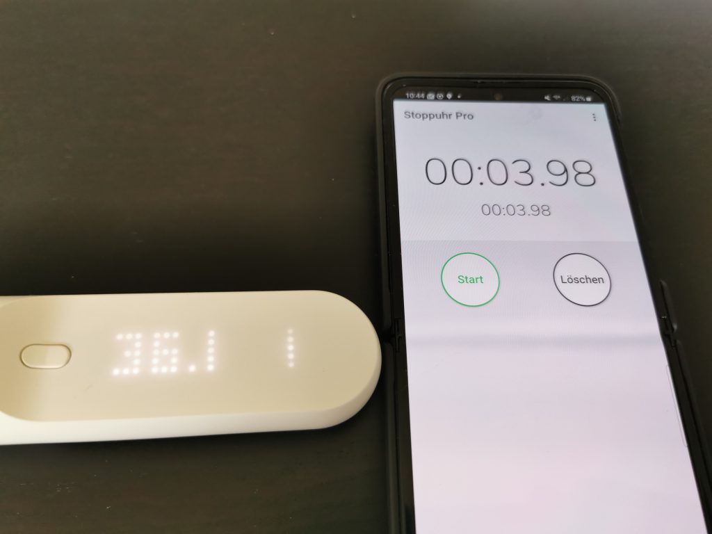 Withings Thermo Fieberthermometer Messdauer