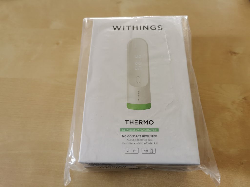 Withings Thermo Fieberthermometer Verpackung Folie