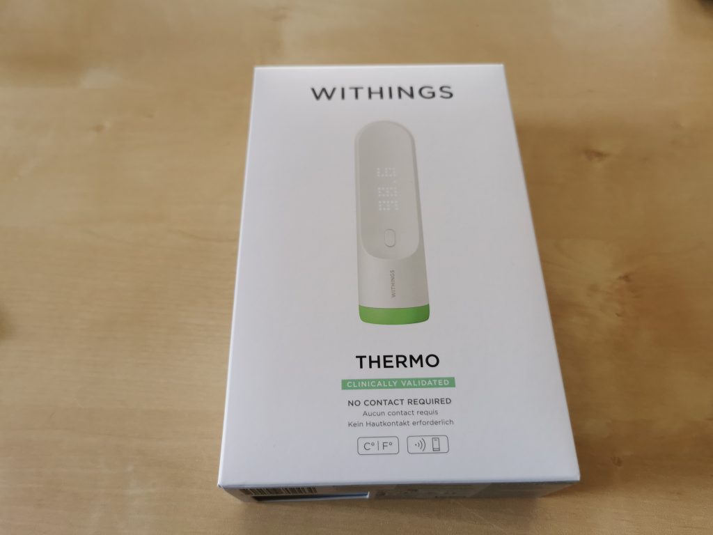 Withings Thermo Fieberthermometer Verpackung vorn