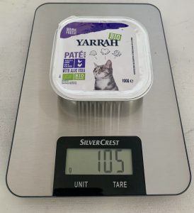 Yarrah Paté mit Huhn, Truthahn und Aloe Vera Bio-Katzenfutter - Gewicht der Schale mit Inhalt