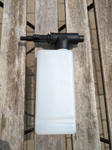 Zusammengebaute Reinigungsdüse des Black + Decker BXPW 1600PE Hochdruckreinigers