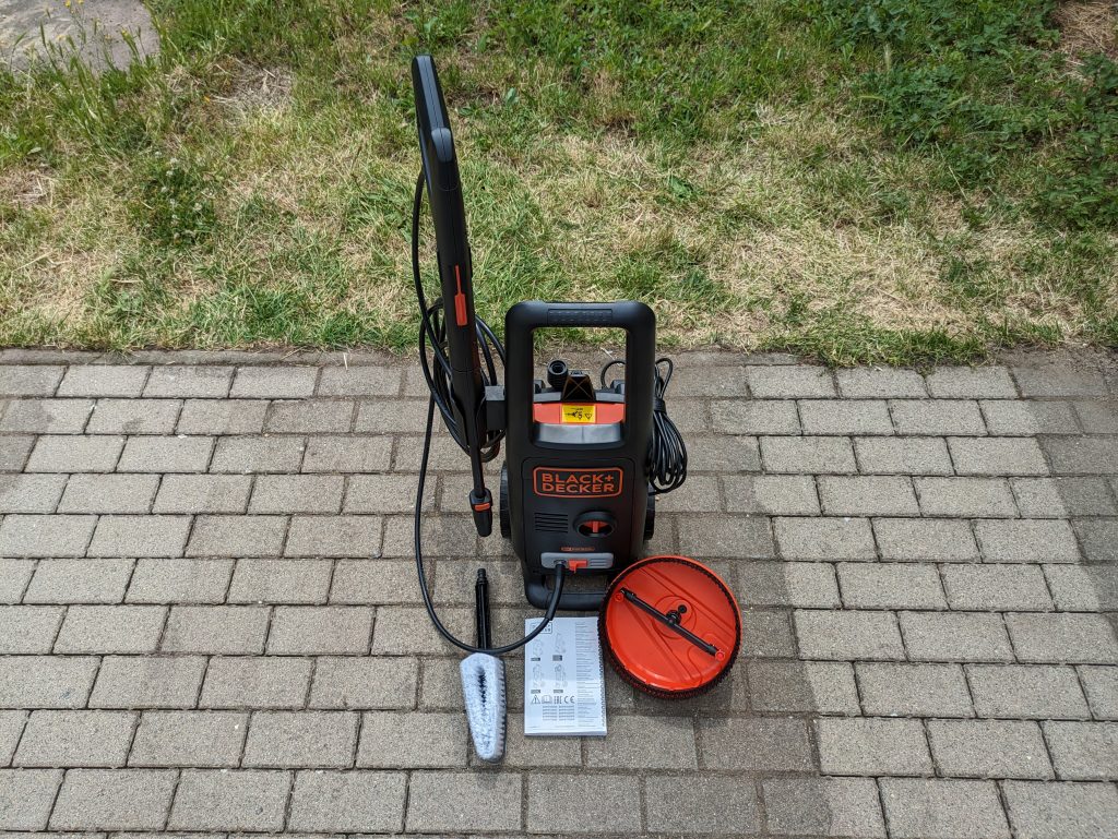 Zusammengebauter Black + Decker BXPW 1600PE Hochdruckreiniger Version 2