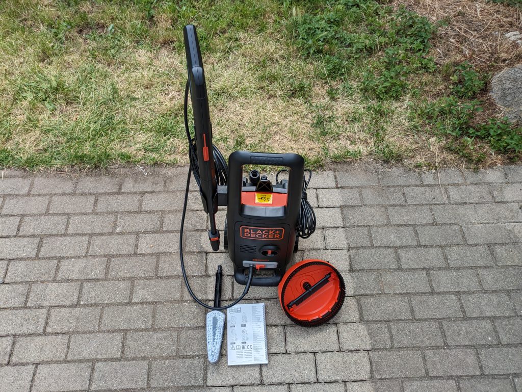 Zussammengebauter Black + Decker BXPW 1600PE Hochdruckreiniger