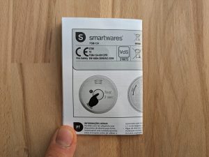 Zweiter Faltzettel des Smartware FSM 124 Rauchmelders