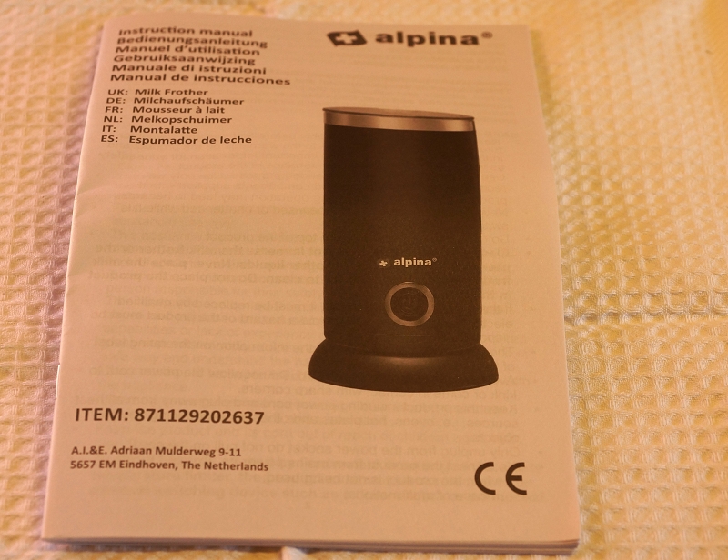 alpina 3-in-1 Milchaufschäumer Gebrauchsanweisung