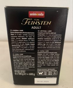 animonda Vom Feinsten Adult Feinschmecker Vielfalt mit Geflügel Katzenfutter Karton von hinten