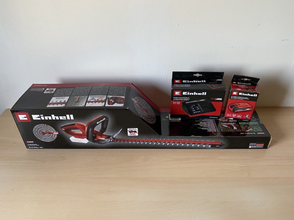 Einhell GE-CH 1846 Li Akku-Heckenschere Verpackung