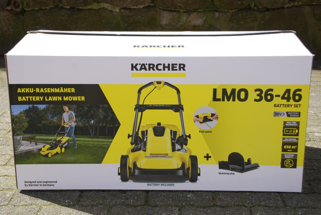 01 Kärcher LMO 36-46 Akku-Rasenmäher Karton