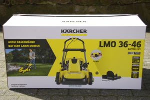 01 Kärcher LMO 36-46 Akku-Rasenmäher Karton