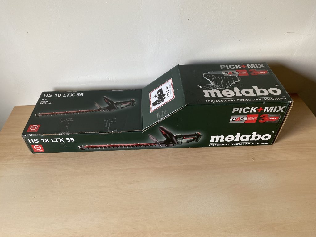Metabo HS 18 LTX 55 Akku-Heckenschere Verpackung