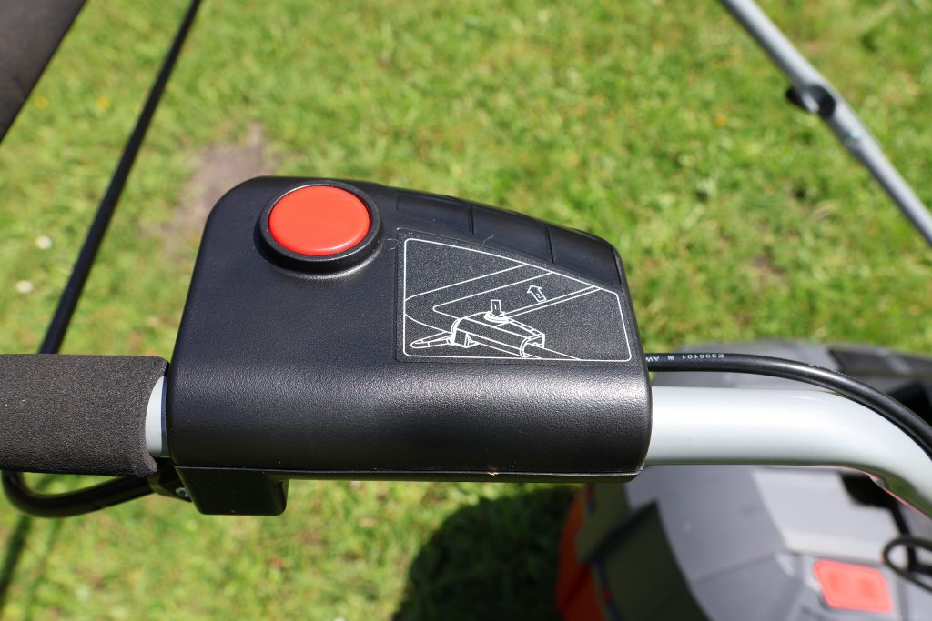 Einhell GE-CM 43 Li M Akku-Rasenmäher Knopf