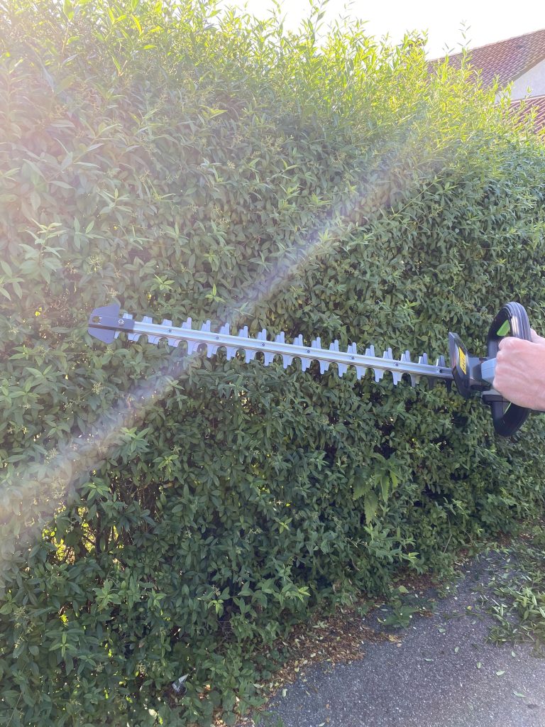 EGO HT2410E Akku-Heckenschere Hecke schneiden 1