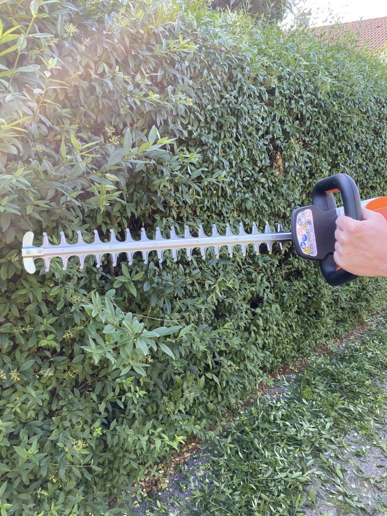 Stihl HSA 50 Akku-Heckenschere Hecke schneiden 1