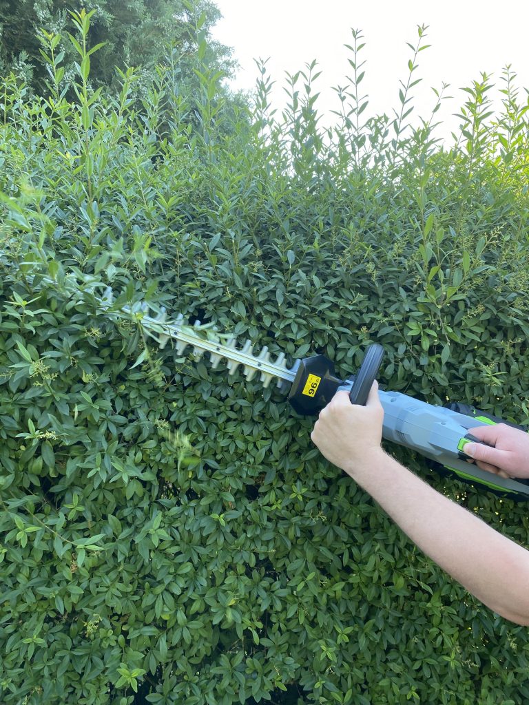 EGO HT2410E Akku-Heckenschere Hecke schneiden 3