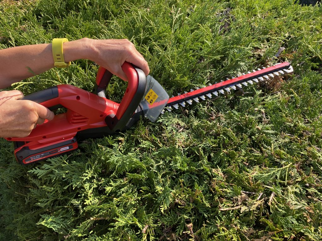 Einhell GE-CH 1846 Li Akku-Heckenschere Thuja schneiden 4
