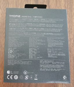1More EVO In-Ear-Bluetooth-Kopfhörer Verpackung Rückseite