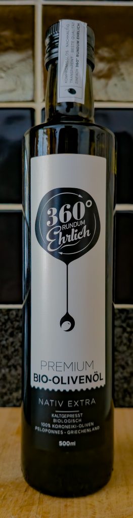 360° rundum ehrlich Premium Bio Olivenöl kaltgepresst
