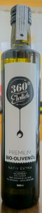 360° rundum ehrlich Premium Bio Olivenöl kaltgepresst Flasche