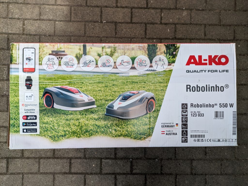 AL-KO Robolinho® 550W Mähroboter Verpackung Frontal