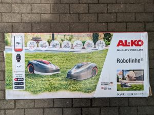 AL-KO Robolinho® 550W Mähroboter Verpackung Rückansicht
