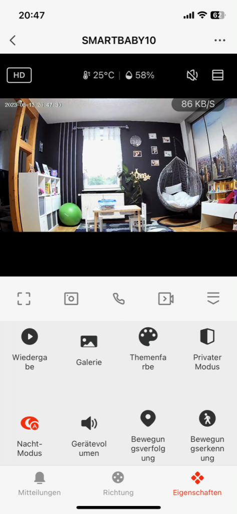 Alecto SMARTBABY10 Babyphone Steuerung