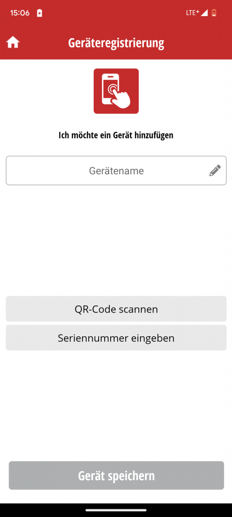 App des Einhell FREELEXO 1200 LCD BT Mähroboters Geräteanmeldung