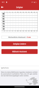 App des Einhell FREELEXO 1200 LCD BT Mähroboters Mähplan