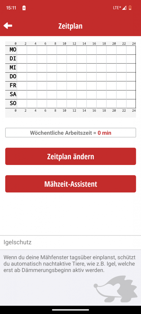 App des Einhell FREELEXO 1200 LCD BT Mähroboters Mähplan