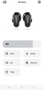 Bose QuietComfort Earbuds II In-Ear-Bluetooth-Kopfhörer App Android